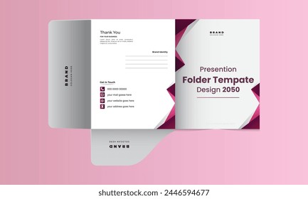 Cover design for folder, brochure, catalogue, layout for placement of photos and text, creative modern design