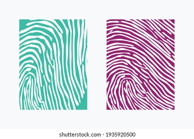 The cover design in the form of a fingerprint is suitable for your design template