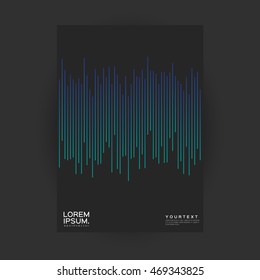 Líneas geométricas de diseño de portada. Aplicable para cubiertas, carteles, carteles, volantes y diseño de Anuncio.