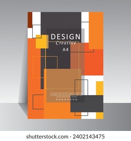Cover design with Geometric shape Background. Abstract design for cover book. Annual report. Brochure template, Poster, catalog. Simple Flyer, magazine