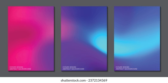 Cover design with gradient multicolored background. Ideas for magazine covers, brochures and posters. Vector illustration.