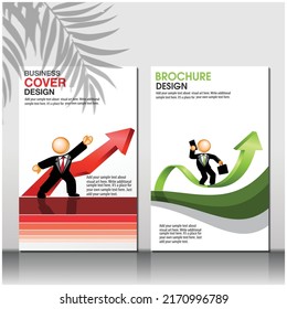 Cover design of grow your business take your business to the next level template. Businessman icon, vector, illustrations template.