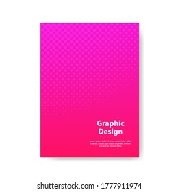 Cover design. Halftone dots full color design. Future geometric patterns with shadows. Eps10 vector
