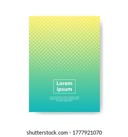 Cover design. Halftone dots full color design. Future geometric patterns with shadows. Eps10 vector