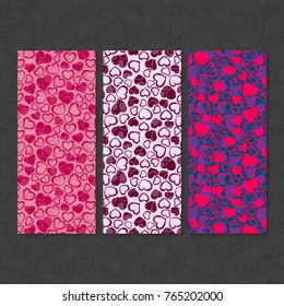 Cover design. with heart pattern. colorful design posters. Vector illustration