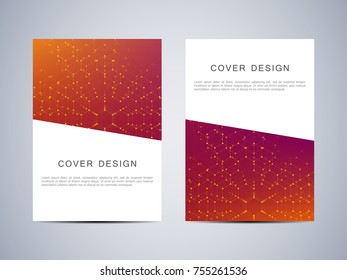 Cover design with hexagonal background