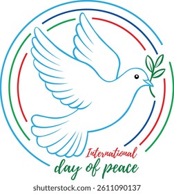 cover design for International Day of Peace vector illustration