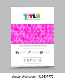 Cover design layout template in A4 size. Vector illustration. Can use for cover book, magazine, brochure, leaflet, flyer and publication.
