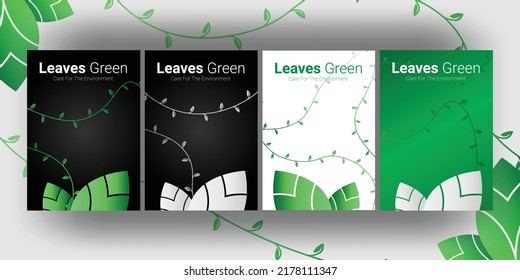 Cover Design Leaves Green Company Business, care for the environment