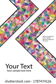 Cover design for magazine, book, splash, banner. Abstract vector background.