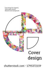 Cover design for magazine, book, splash, banner. Abstract vector background.