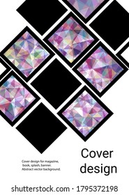 Cover design for magazine, book, splash, banner. Abstract vector background.