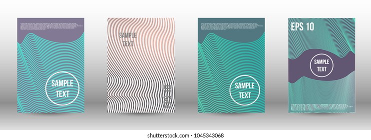Cover design, magazine size a4. Future vector template from abstract lines to create a fashionable abstract background for the booklet cover, modern poster layout, magazine. Eps 10.