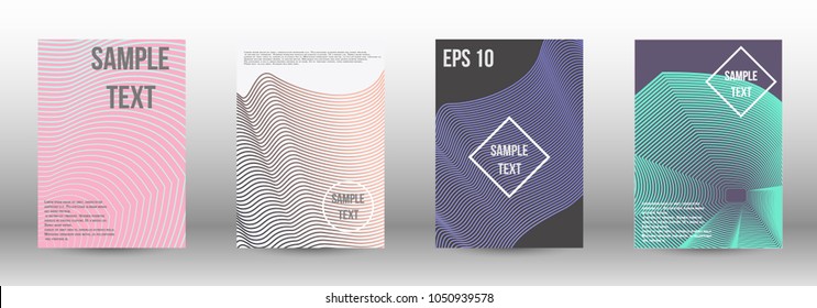 Cover design, magazine size a4. Future vector template from abstract lines to create a fashionable abstract background for the booklet cover, modern poster layout, magazine. Eps 10.