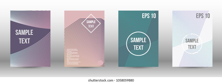 Cover design, magazine size a4. Future vector template from abstract lines to create a fashionable abstract background for the booklet cover, modern poster layout, magazine. Eps 10.