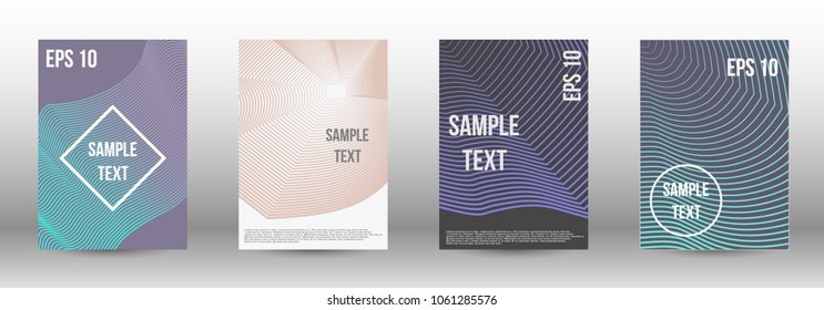 Cover design, magazine size a4. Future vector template from abstract lines to create a fashionable abstract background for the booklet cover, modern poster layout, magazine. Eps 10.
