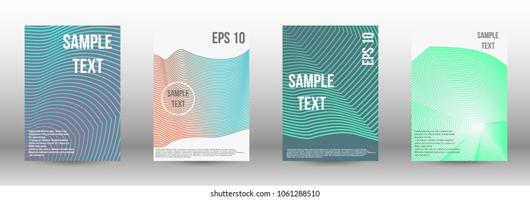 Cover design, magazine size a4. Future vector template from abstract lines to create a fashionable abstract background for the booklet cover, modern poster layout, magazine. Eps 10.