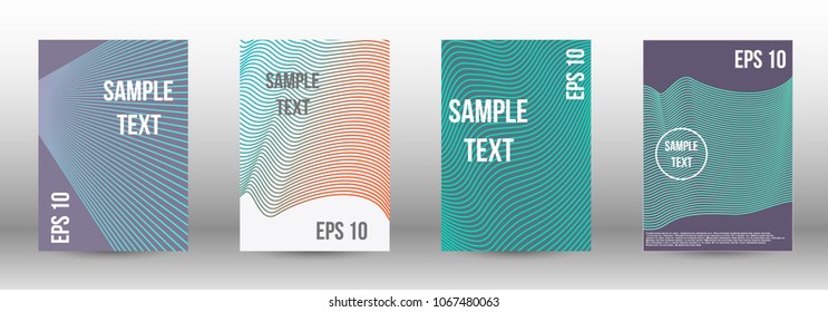 Cover design, magazine size a4. Future vector template from abstract lines to create a fashionable abstract background for the booklet cover, modern poster layout, magazine. Eps 10.