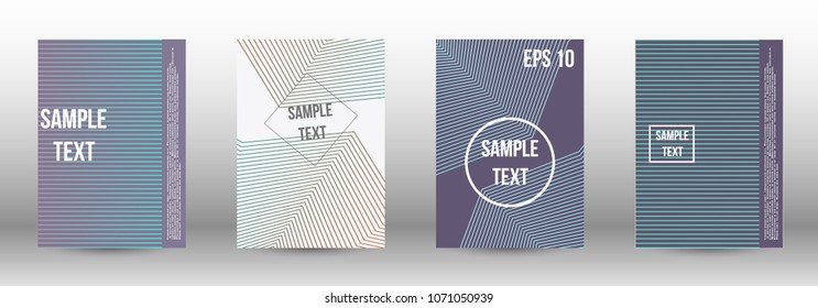 Cover design, magazine size a4. Future vector template from abstract lines to create a fashionable abstract background for the booklet cover, modern poster layout, magazine. Eps 10.