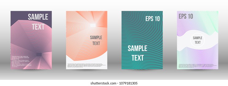 Cover design, magazine size a4. Future vector template from abstract lines to create a fashionable abstract background for the booklet cover, modern poster layout, magazine. Eps 10.