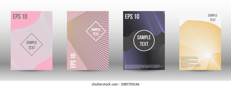 Cover design, magazine size a4. Future vector template from abstract lines to create a fashionable abstract background for the booklet cover, modern poster layout, magazine. Eps 10.