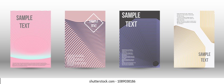 Cover design, magazine size a4. Future vector template from abstract lines to create a fashionable abstract background for the booklet cover, modern poster layout, magazine. Eps 10.