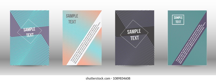 Cover design, magazine size a4. Future vector template from abstract lines to create a fashionable abstract background for the booklet cover, modern poster layout, magazine. Eps 10.