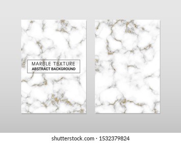Cover design marble gold texture, minimalist abstract booklet poster concept. Marble background brochure set, vector illustration. Stone textured background, golden foil texture, template for wedding,