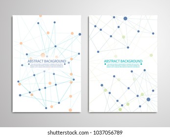 Cover design. Medicine, science, a molecule of DNA. A4.