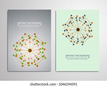 Cover design. Medicine, science, a molecule of DNA. A4.