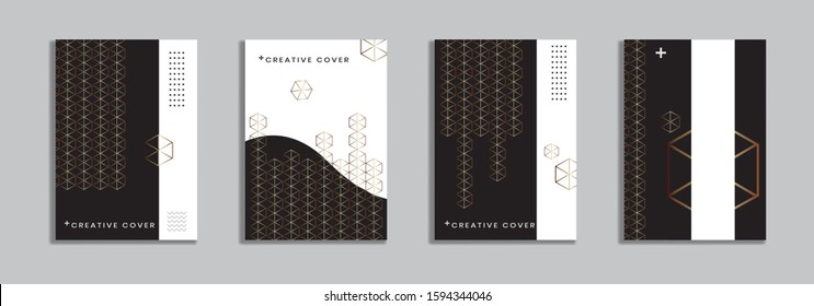 Cover design with memphis style. background of geometric shapes. minimal pattern. Can be used for banners, placards, posters, leaflets, etc. Vector template