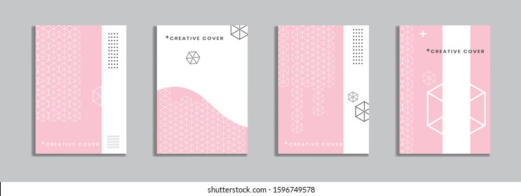 Cover design with memphis style. background of geometric shapes. minimal pattern. Can be used for banners, placards, posters, leaflets, etc. Vector template