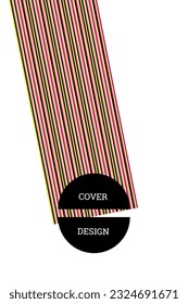 Cover design in Memphis style. Geometric design, abstract background. Fashionable bright cover, banner, poster, booklet. Creative colors.