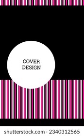 Cover design in Memphis style. Geometric design, abstract background. Fashionable bright cover, banner, poster, booklet. Creative colors.