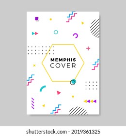 Cover design with memphis style. Vector illustration.
