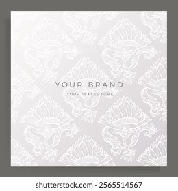 Cover design for menu, wedding invitation, booklet, portfolio, catalog. Elegant template with an original handmade floral pattern.