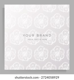 Diseño de la cubierta para el menú, invitación de la boda, folleto, Cartera, catálogo. Elegante Plantilla con un original estampado floral hecho a mano.