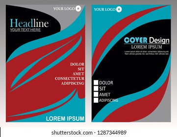 cover design with a minimalist design, a simple news headline, with a contemporary background. layout in A4 size - Vector