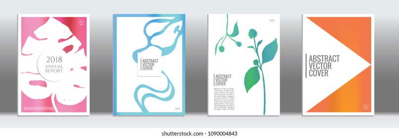 Cover design mockup. Gradient creative layout. Background for corporate annual report, poster, magazine first page. Minimal leaflet, business flyer. Promotion concept card. A4 flat abstract art