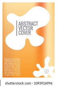 Cover design mockup. Gradient creative layout. Background for corporate annual report, poster, magazine first page. Minimal leaflet, business flyer. Promotion concept card. A4 flat geometric cover