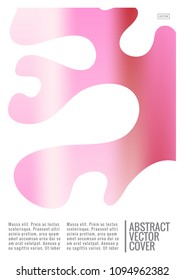 Cover design mockup. Gradient creative layout. Background for corporate annual report, poster, magazine first page. Minimal leaflet, business flyer. Promotion concept card. A4 flat geometric cover