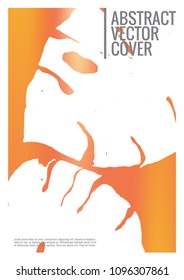 Cover design mockup. Gradient creative layout. Backdrop for corporate annual report, poster, magazine first page. Minimal leaflet, business flyer. Promotion concept card. A4 flat geometric cover