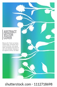 Cover design mockup. Gradient creative layout. Backdrop for corporate annual report, poster, magazine first page. Minimal leaflet, business flyer. Promotion concept card. A4 flat abstract cover