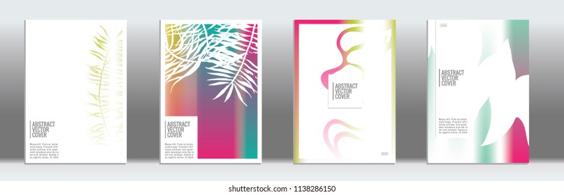 Cover design mockup. Gradient creative layout. Background for corporate annual report, poster, magazine first page. Minimal leaflet, business flyer. Promotion concept card. A4 flat abstract art