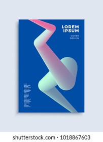 Diseño de portada plantilla abstracta moderna. Composición de formas de color degradado para volante, pancarta, folleto y afiche. Ilustración vectorial Eps10.