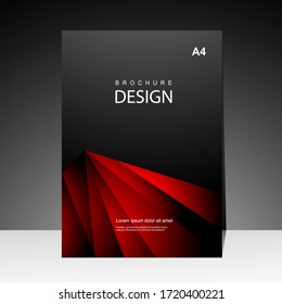 Cover Design modern mit schwarzem Hintergrund. für Buchcover. Jahresbericht. Broschüre, Poster, Katalog. Einfache Flugwerbung. Magazin. Vektorgrafik