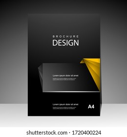Cover design modern with black Background. for cover book. Annual report. Brochure template, Poster, catalog. Simple Flyer promotion. magazine. Vector illustration