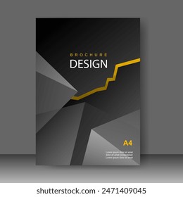 Cover design modern with black Background. for cover book. Annual report. Brochure template, Poster, catalog. Simple Flyer promotion. magazine. Vector illustration	