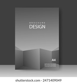 Cover design modern with black Background. for cover book. Annual report. Brochure template, Poster, catalog. Simple Flyer promotion. magazine. Vector illustration	