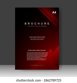 Cover design modern with Black and Red Background. for cover book. Annual report. Brochure template, Poster, catalog. Simple Flyer promotion. magazine. Vector illustration